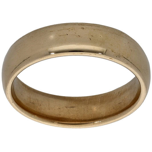 9ct Gold Plain Wedding Ring Size K