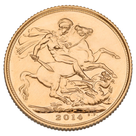 22ct Gold Queen Elizabeth II Full Sovereign Coin 2014