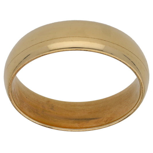 9ct Gold Plain Wedding Ring Size W
