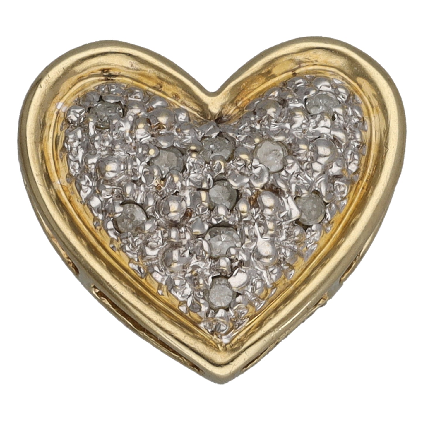 9ct Gold 0.05ct Diamond Heart Pendant