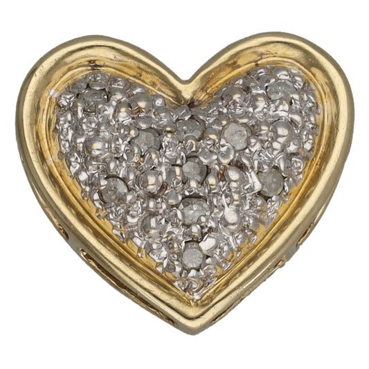 9ct Gold 0.05ct Diamond Heart Pendant