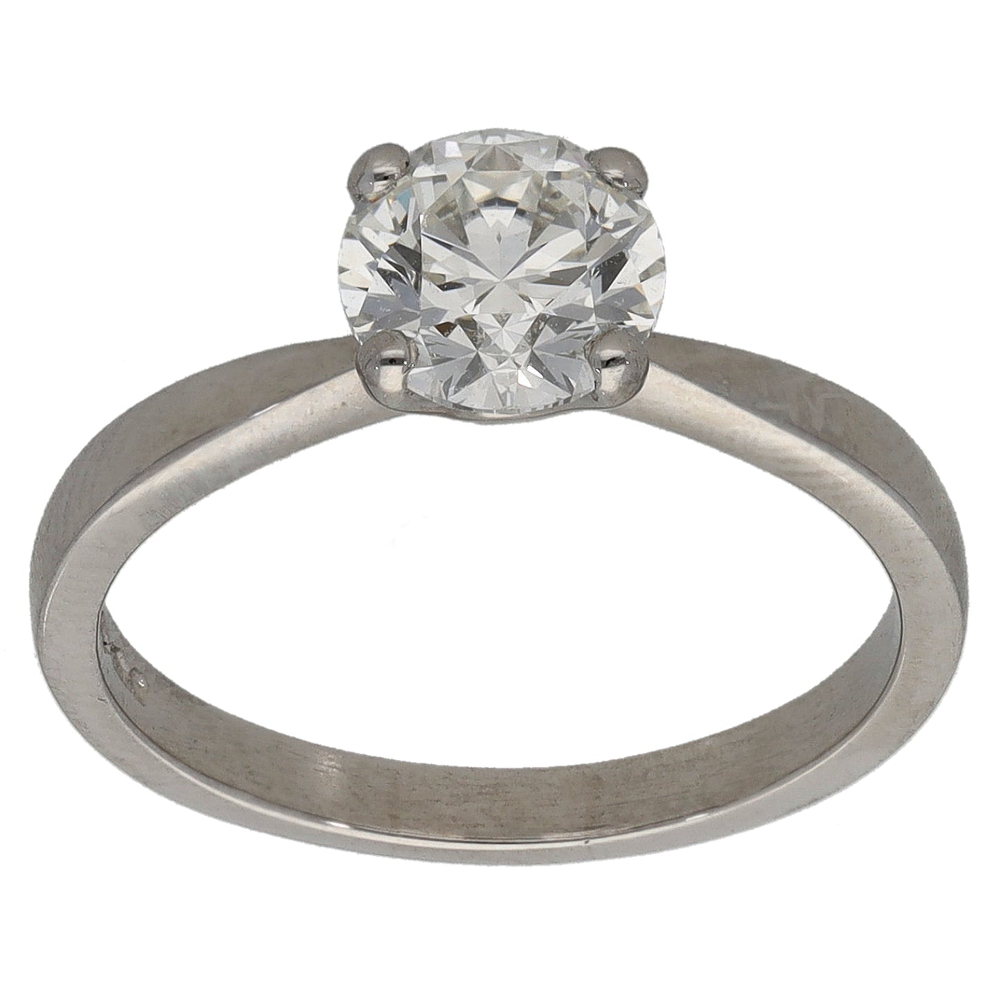 Platinum 1.00ct Diamond Solitaire Ring Size L