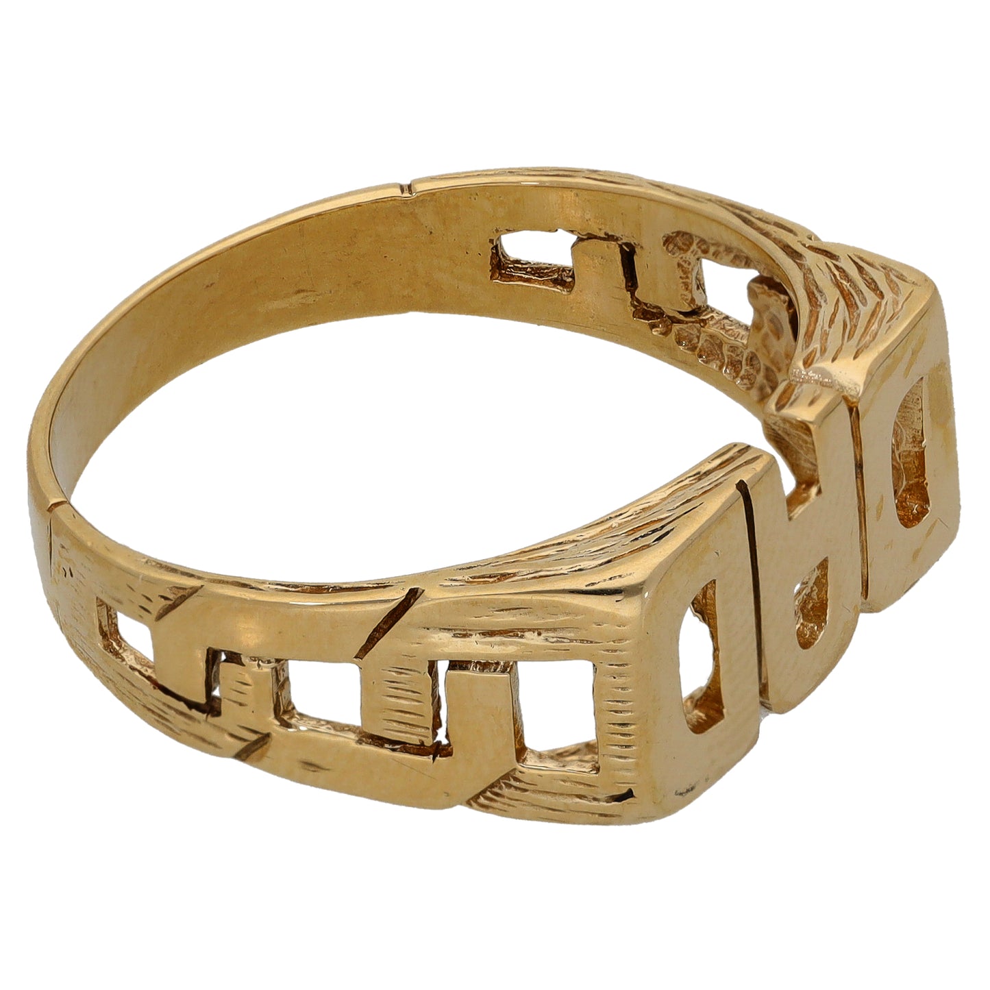 9ct Gold Dad Ring Size V