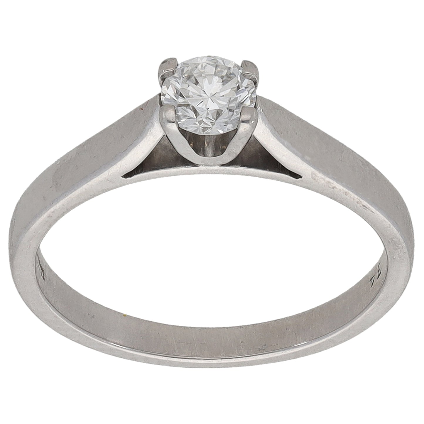 18ct White Gold 0.34ct Diamond Solitaire Ring Size K