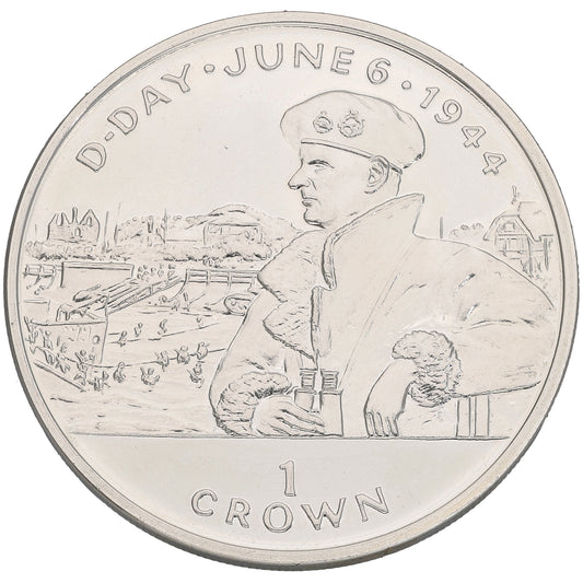 Sterling Silver D-Day 50th Anniversary 1 Crown Coin 1994