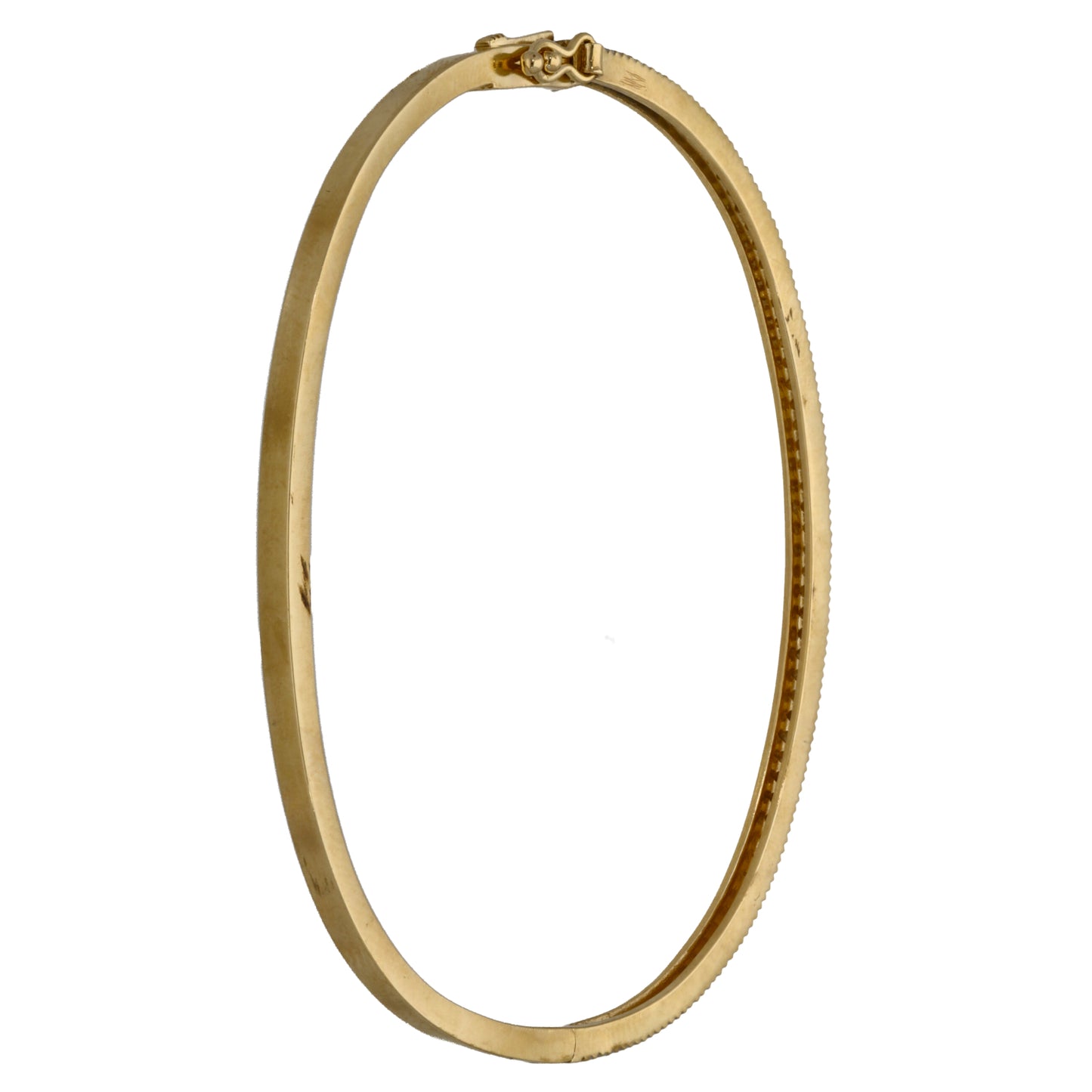 9ct Gold Cubic Zirconia Hinged/Clasp Bangle
