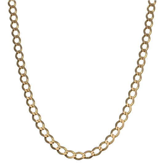 9ct Gold Curb Chain 18"