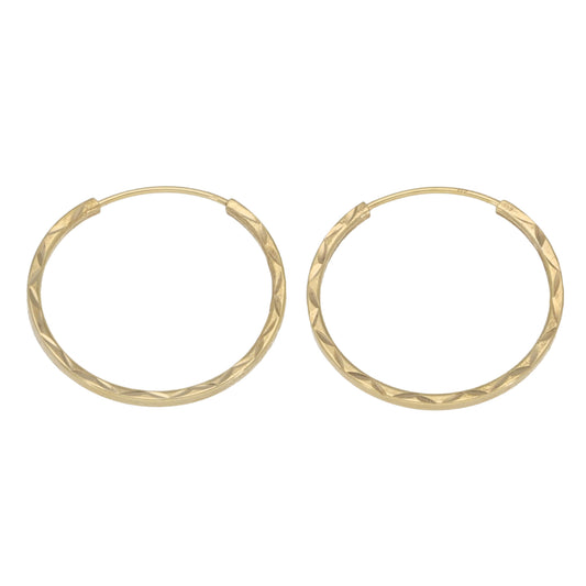 New 9ct Gold Hoop Earrings