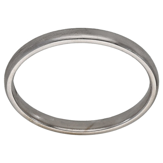 9ct White Gold Plain Wedding Ring Size P