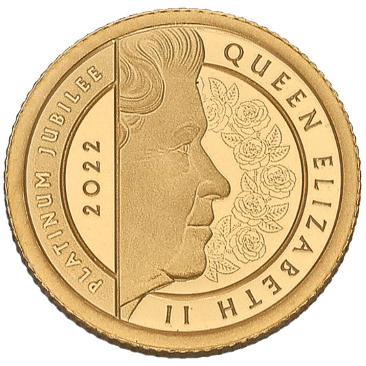 22ct Gold Queen Elizabeth Platinum Jubilee Eighth Sovereign Coin 2022