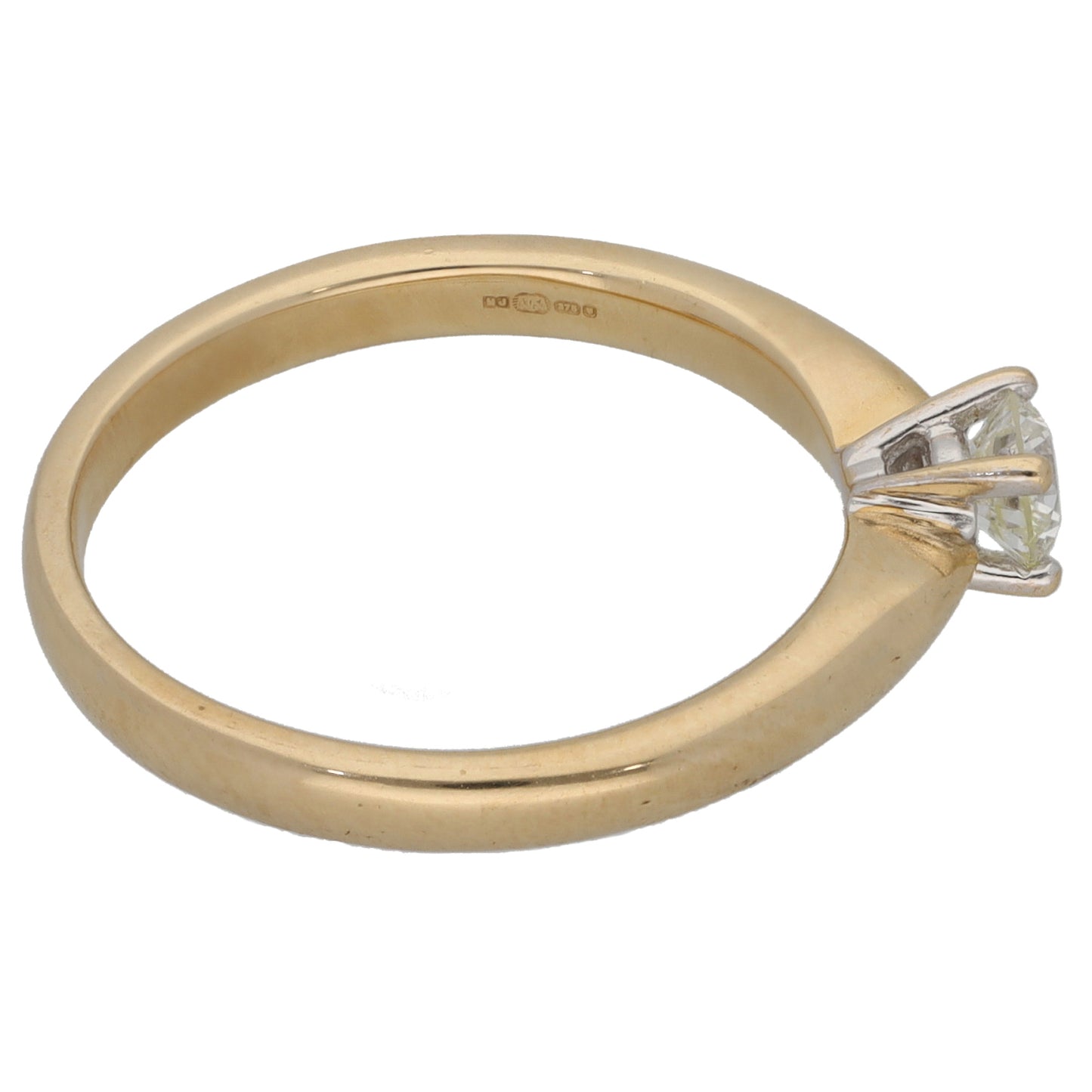 9ct Gold 0.25ct Diamond Solitaire Ring Size N