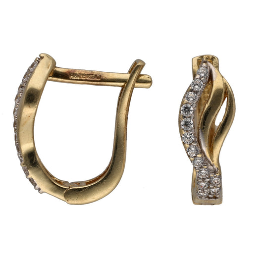 14ct Gold Cubic Zirconia Dress/Cocktail Earrings