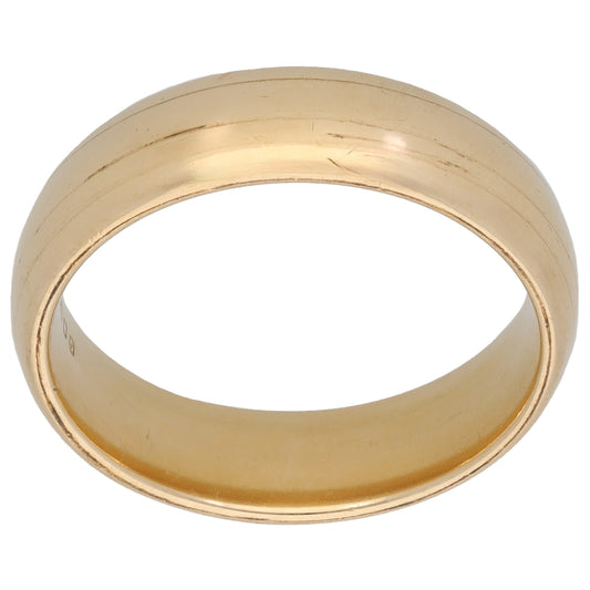 9ct Gold Plain Wedding Ring Size P