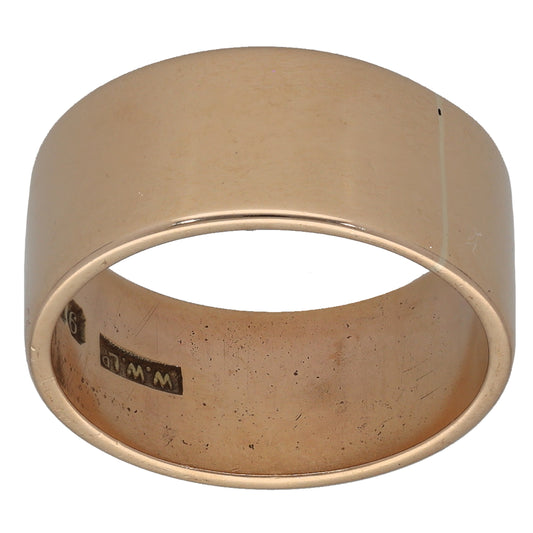 9ct Rose Gold Plain Wedding Ring Size M