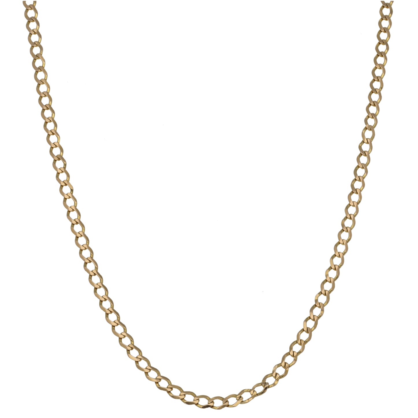 9ct Gold Curb Chain 18"