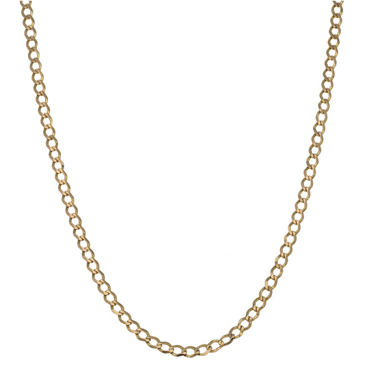9ct Gold Curb Chain 18"