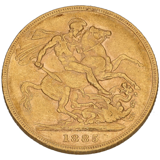 22ct Gold Queen Victoria Full Sovereign Coin 1885