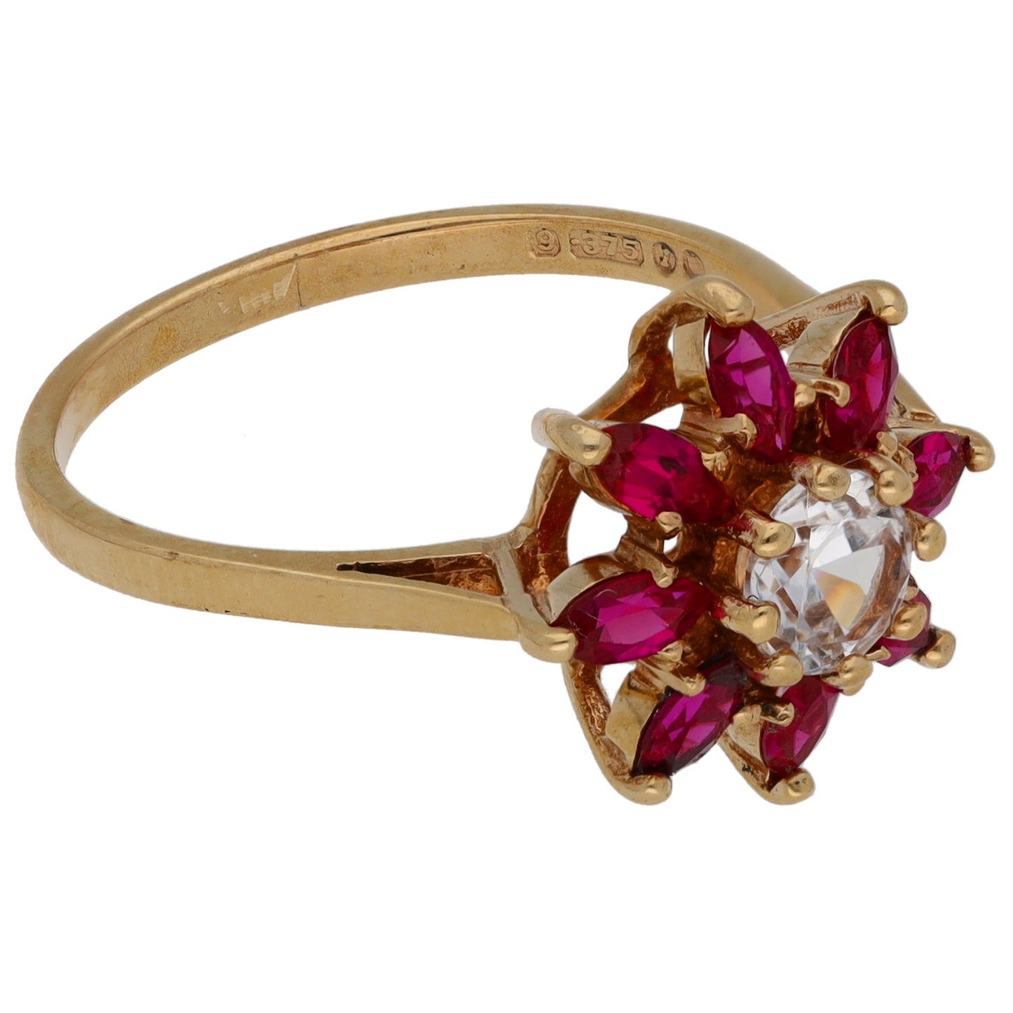 9ct Gold Imitation Dress/Cocktail Ring Size O