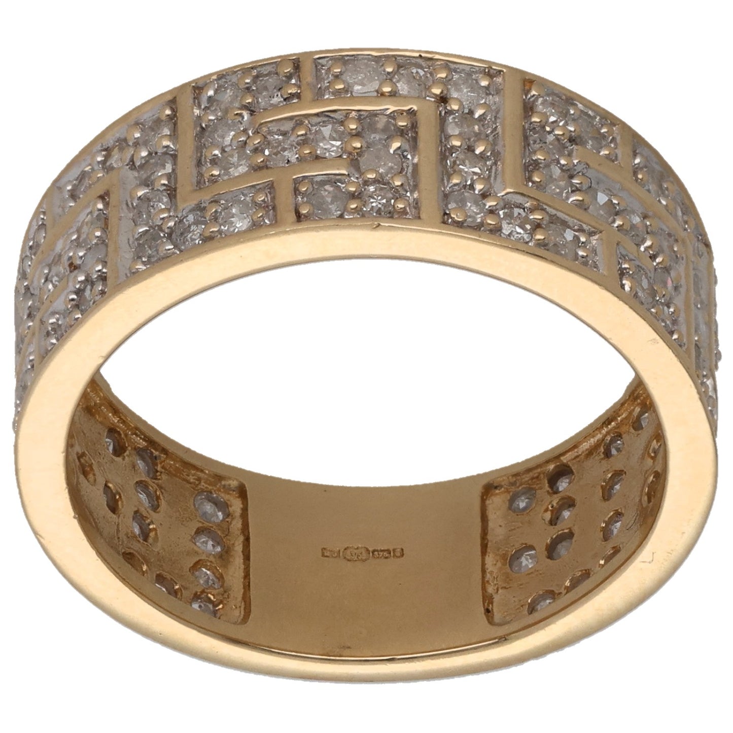 9ct Gold 1.00ct Diamond Alternative Ring Size Q