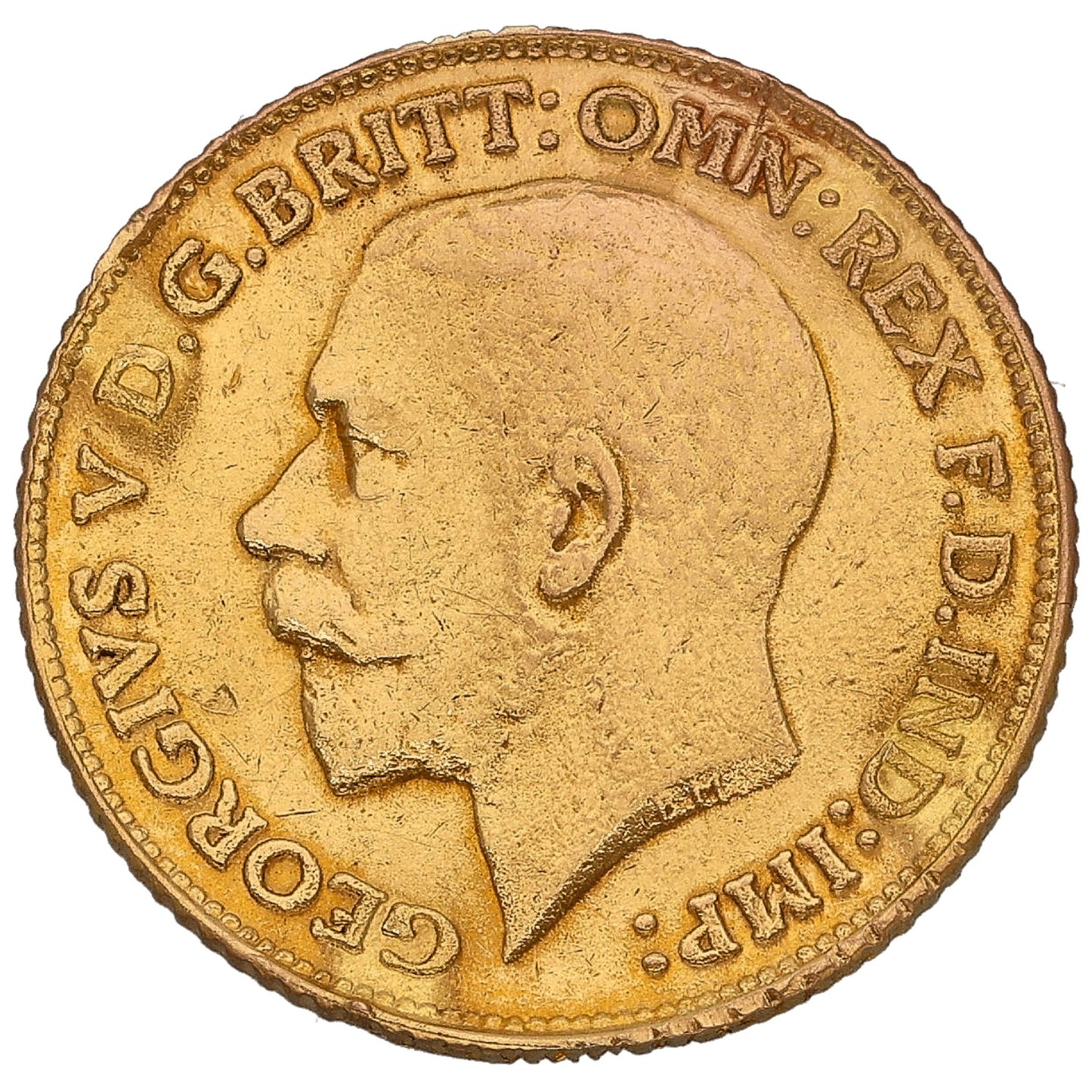 22ct Gold King George V Half Sovereign Coin 1913