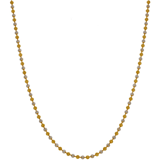22ct Bi-Colour Gold Fancy Necklace 18"