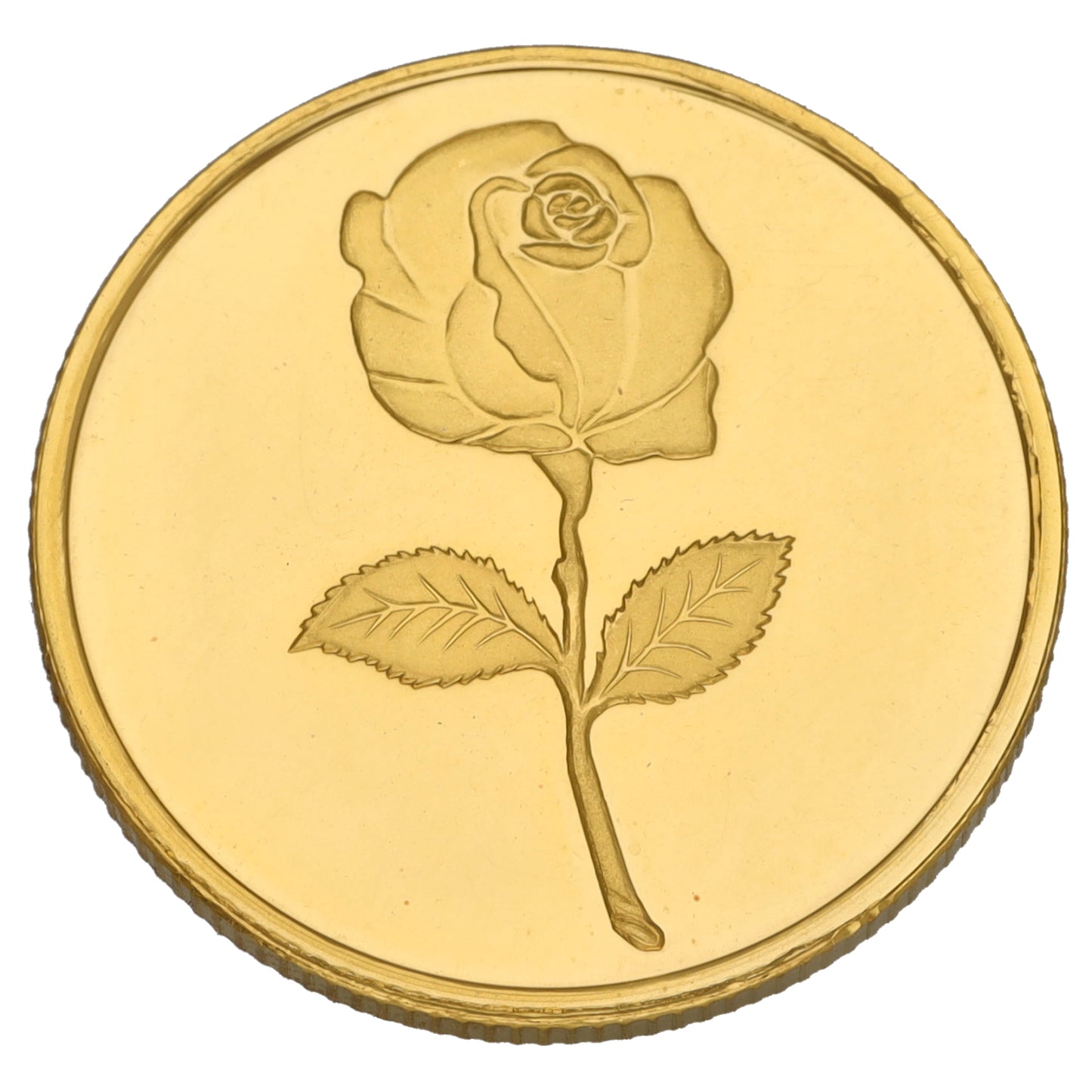 24ct Gold 8g Rose Flower Coin Bar