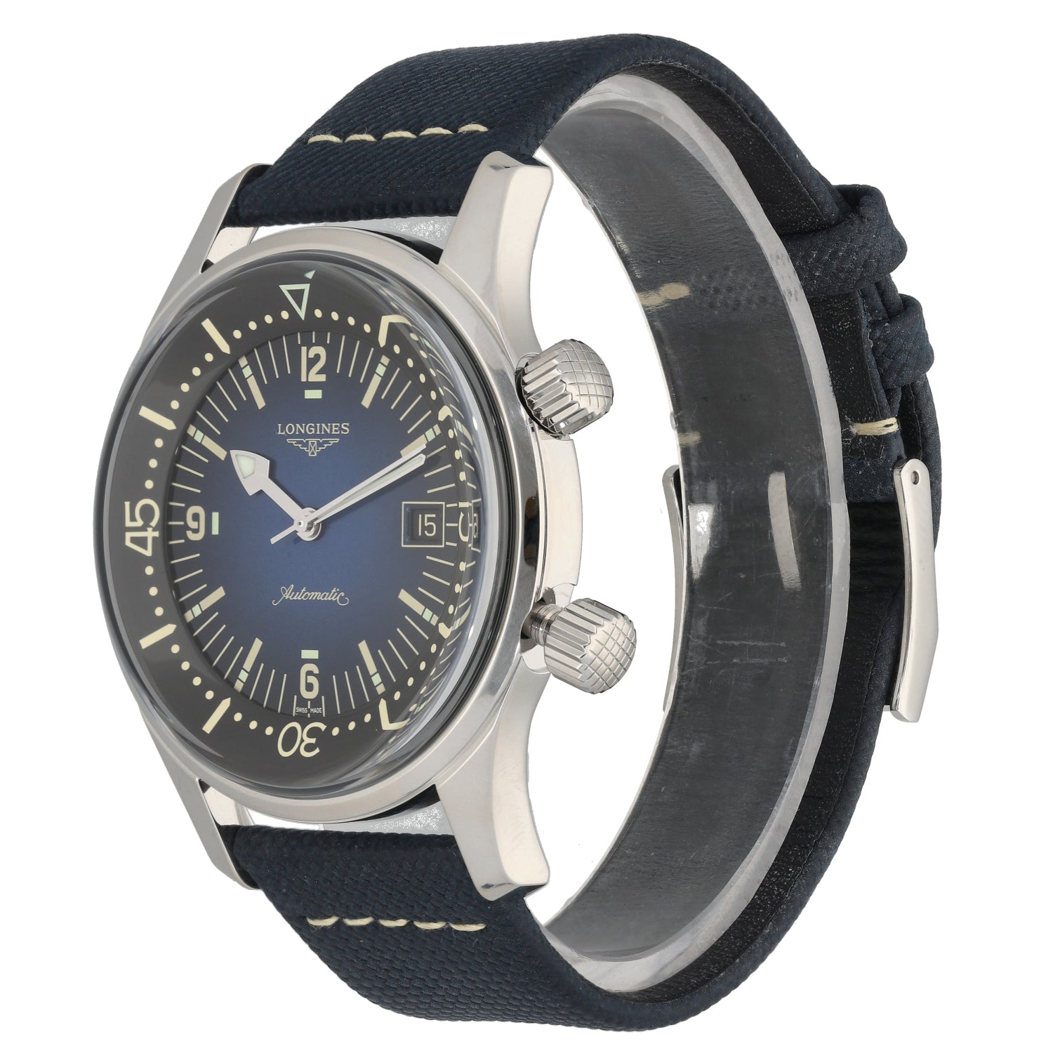 Longines Legend Diver 42mm Stainless Steel Watch H&T