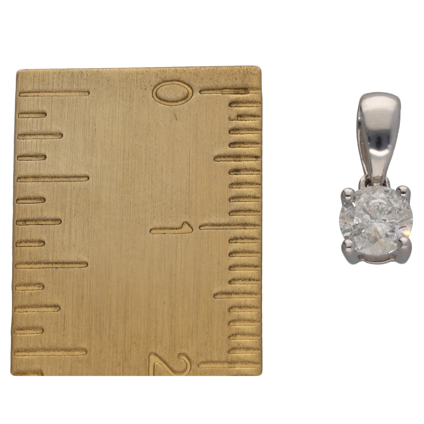 9ct White Gold 0.50ct Diamond Solitaire Pendant