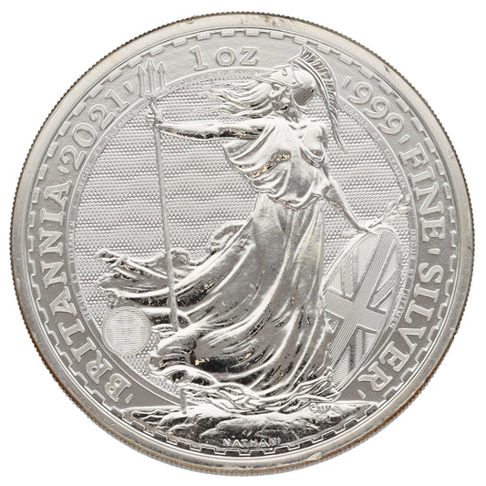 Fine Silver Queen Elizabeth II 1 OZ Britannia Coin 2021