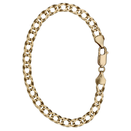 9ct Gold Double Curb Bracelet