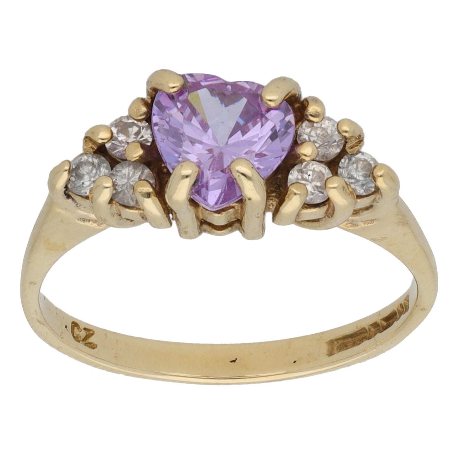 9ct Gold Cubic Zirconia Dress/Cocktail Ring Size K