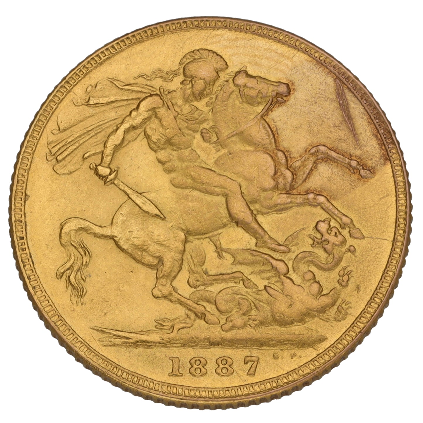 22ct Gold Queen Victoria Full Sovereign Coin 1887