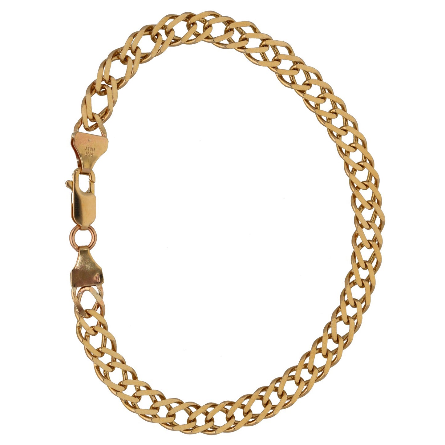 9ct Gold Double Curb Bracelet