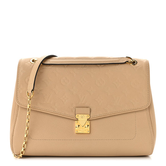 Louis Vuitton Saint Germain Monogram Empreinte Leather Bag - Beige