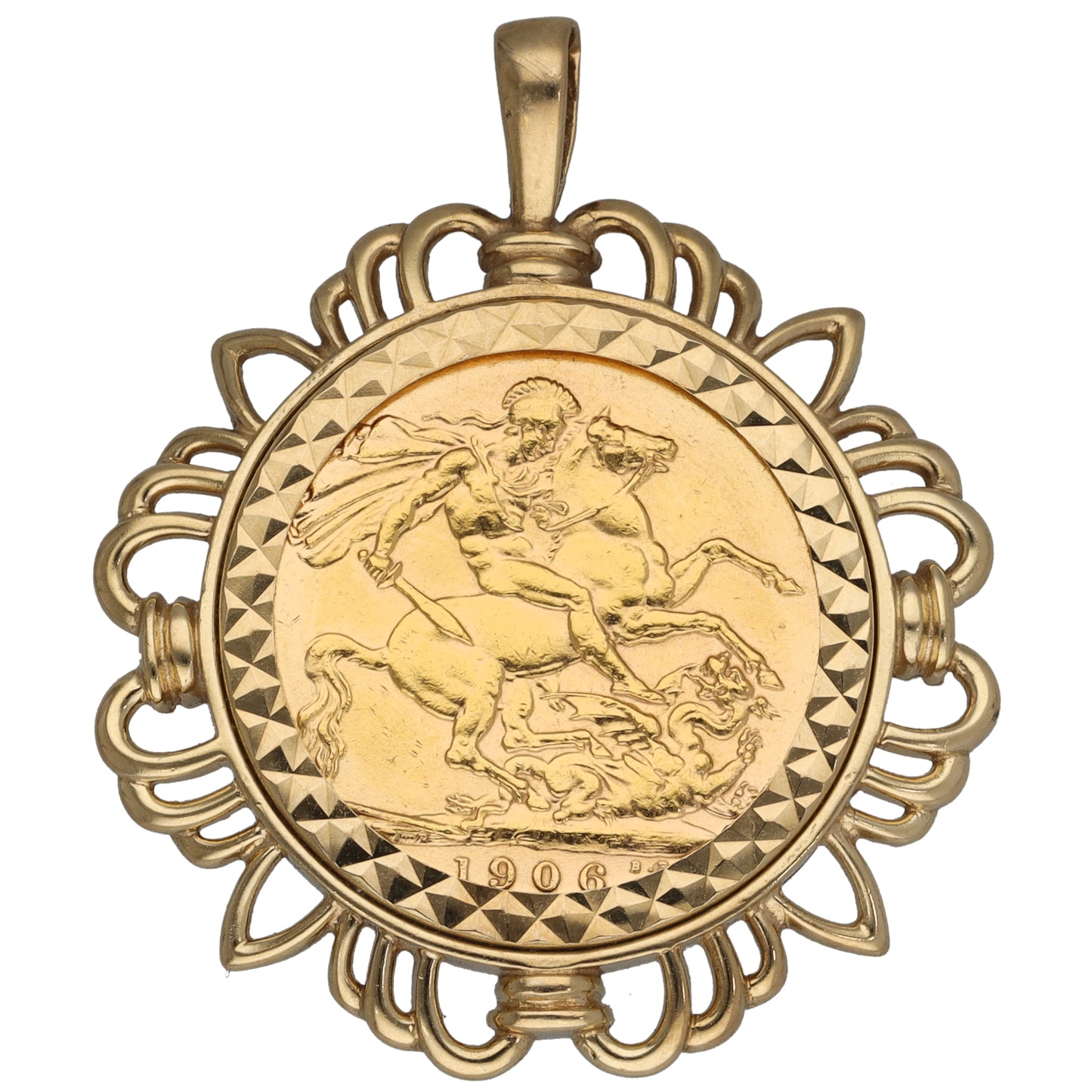 9ct Gold Full Sovereign Coin Pendant