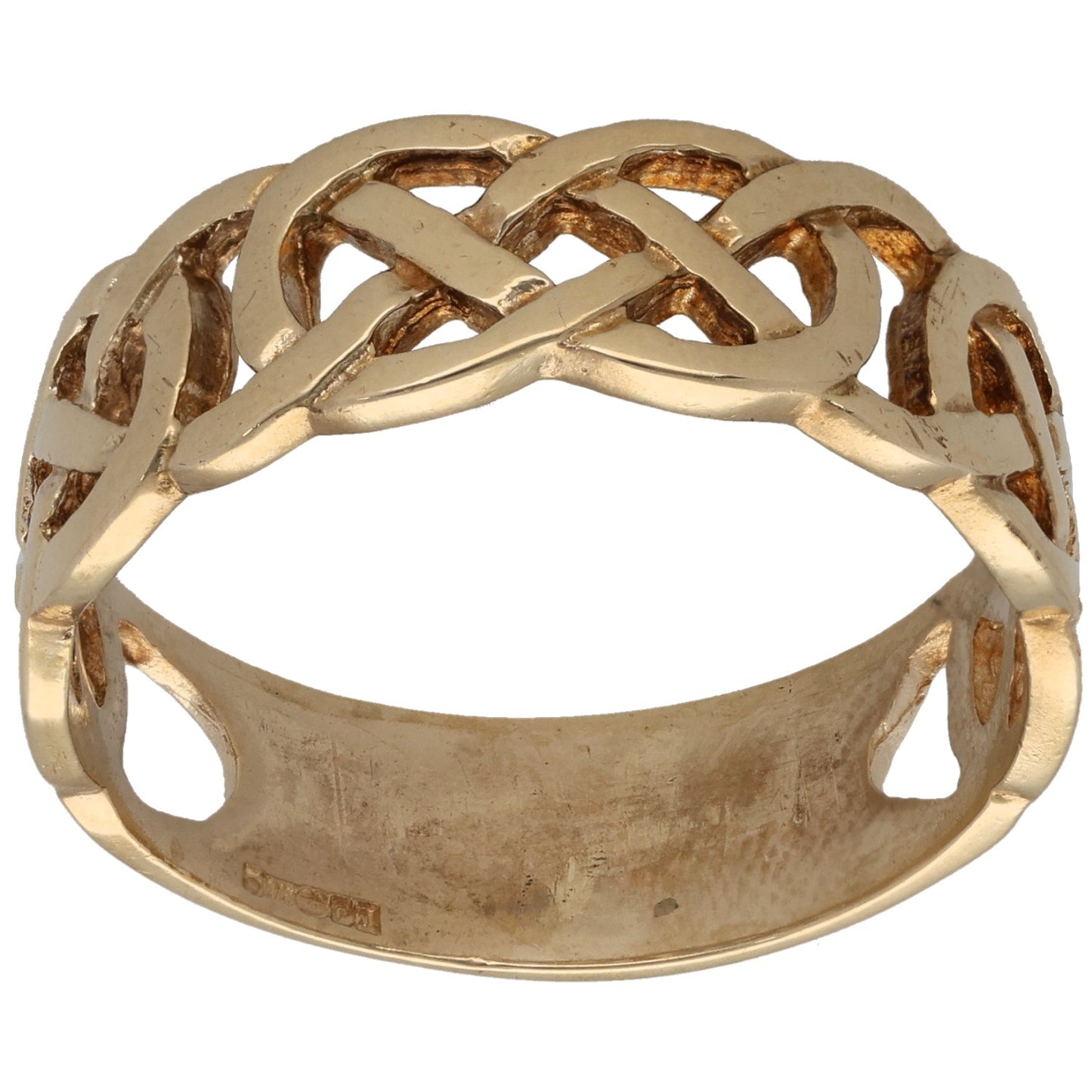 9ct Gold Shaped Wedding Ring Size Y