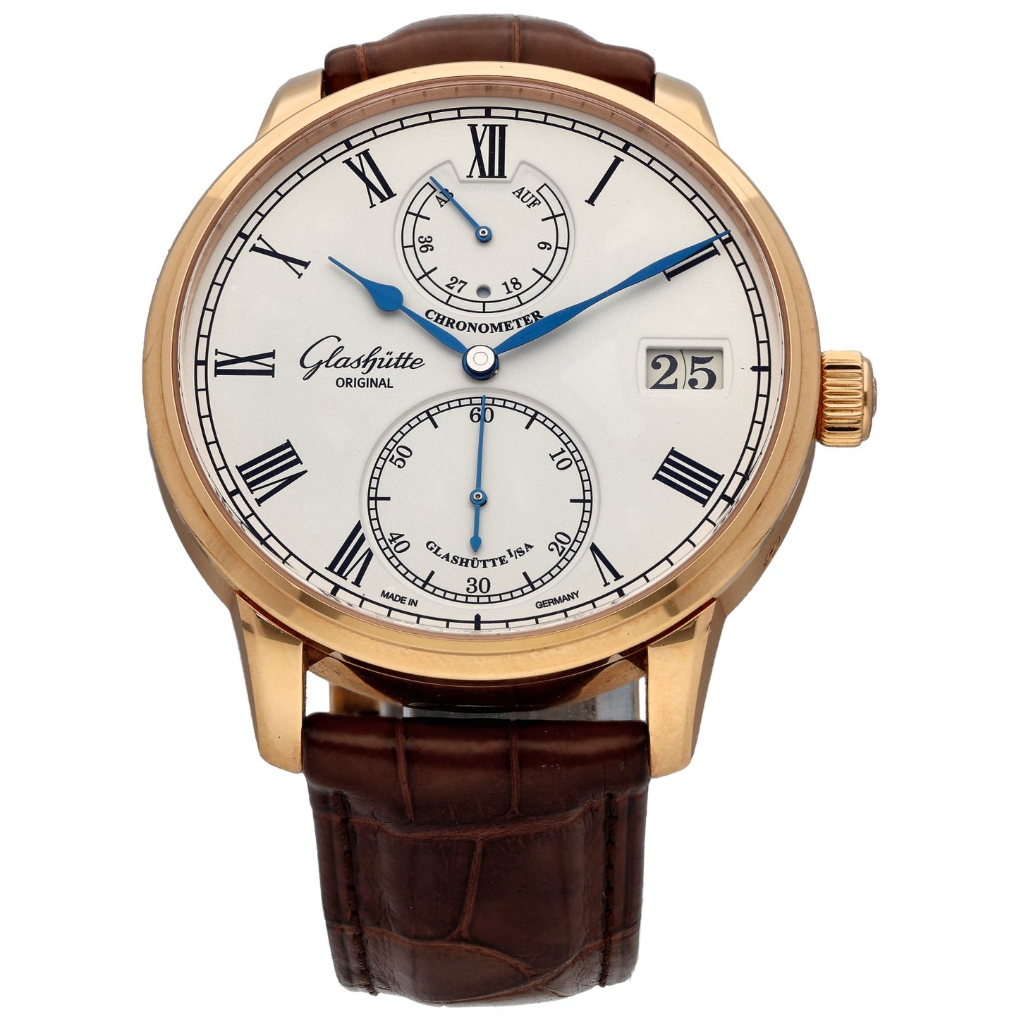 Glashütte Original Senator Chronometer 1.58.01.02.05.30 42mm Gold Watch