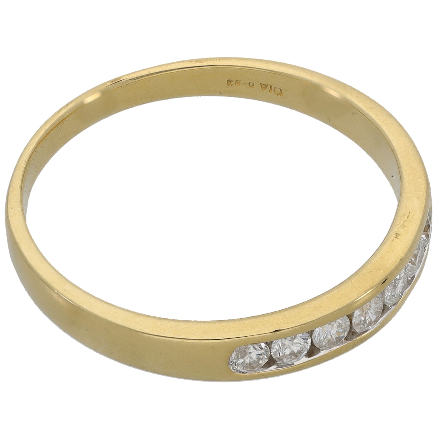 9ct Gold 0.35ct Diamond Half Eternity Ring Size U