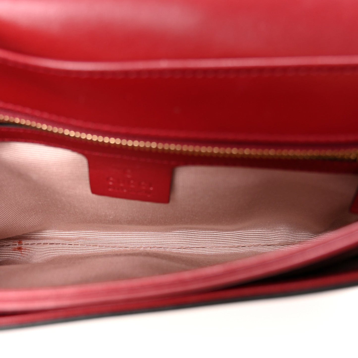 Gucci Arli Small Vitello Palmellato Lux Leather Bag - Cherry Red & Black