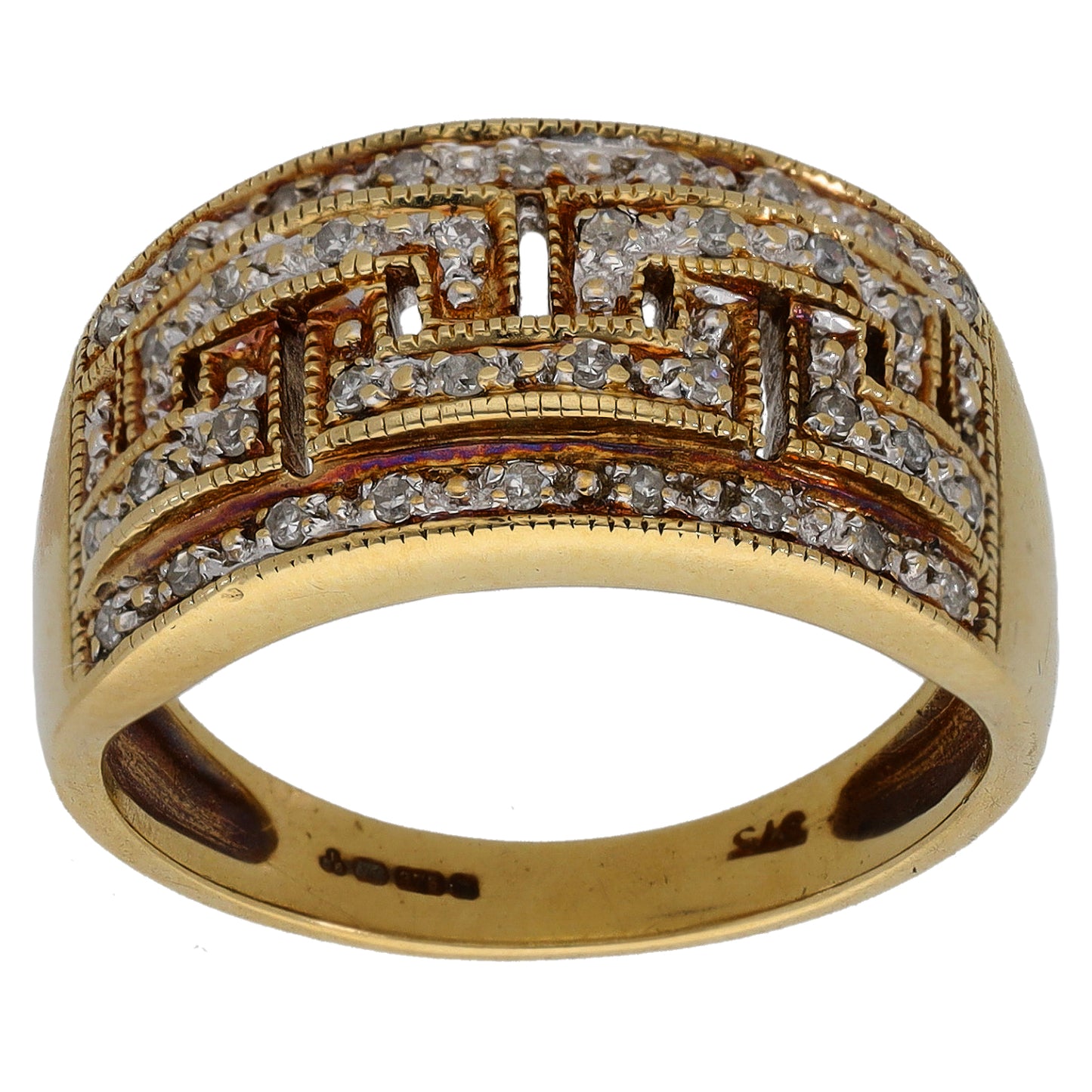 9ct Gold 0.18ct Diamond Alternative Ring Size R