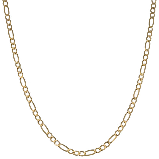 9ct Gold Figaro Chain 18"