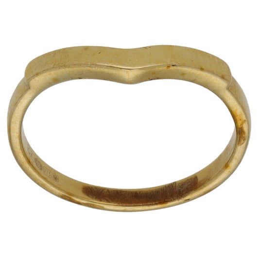 9ct Gold Wishbone Ring Size M