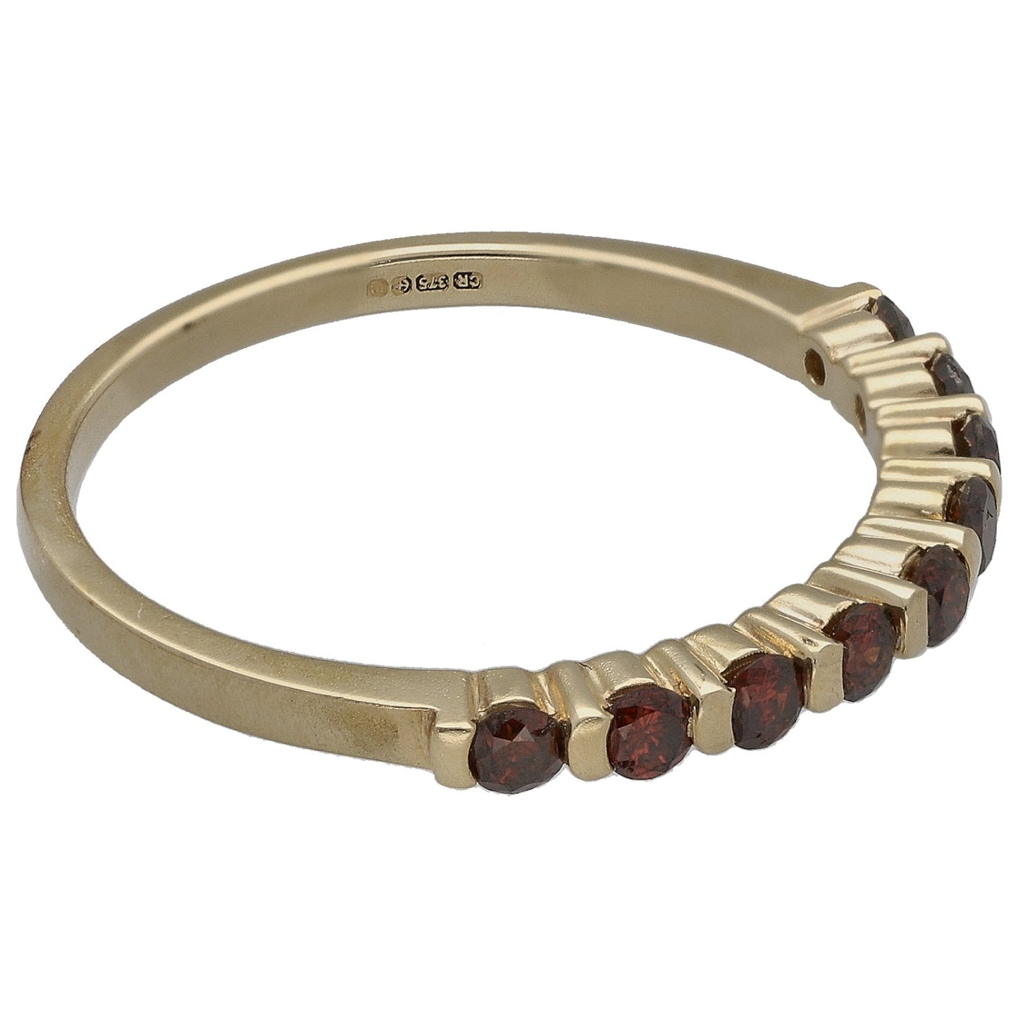 9ct Gold 0.45ct Diamond Half Eternity Ring Size R