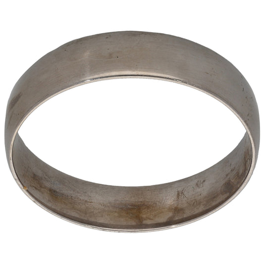 9ct White Gold Plain Wedding Ring Size V