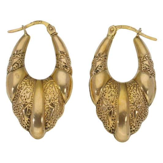 9ct Gold Creole Earrings