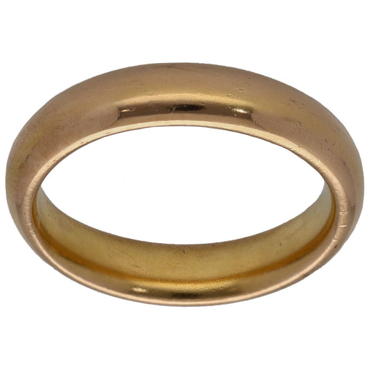 22ct Gold Plain Wedding Ring Size N