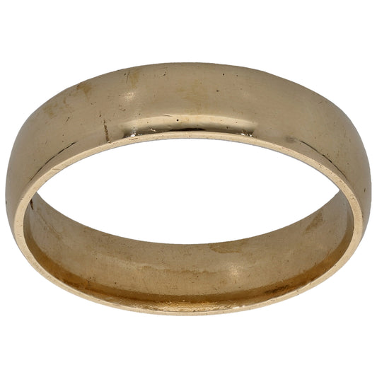 9ct Gold Plain Wedding Ring Size Q