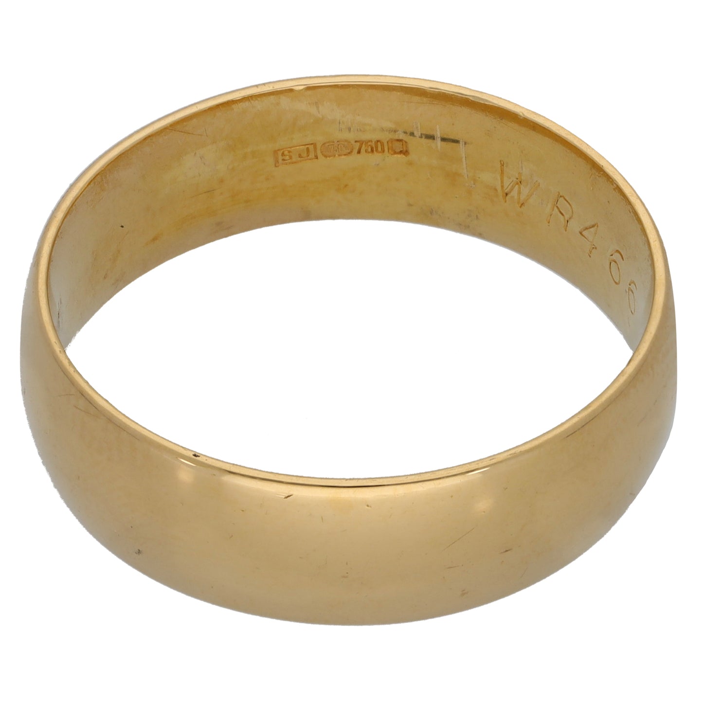 18ct Gold Plain Wedding Ring Size X