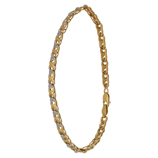 9ct Gold 0.06ct Diamond Line/Tennis Bracelet