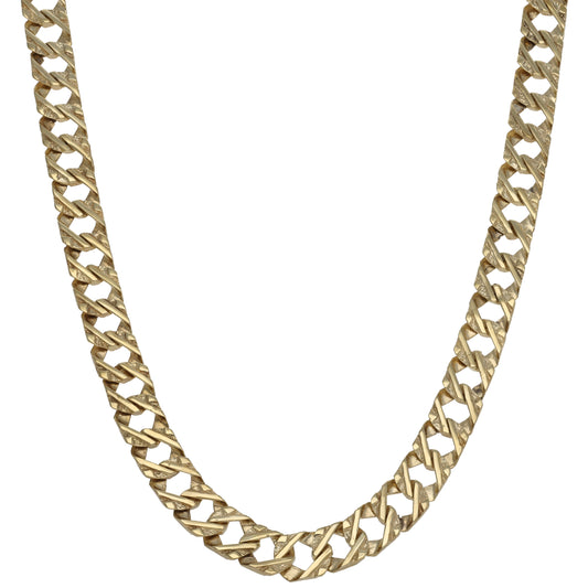 9ct Gold Curb Chain 18"
